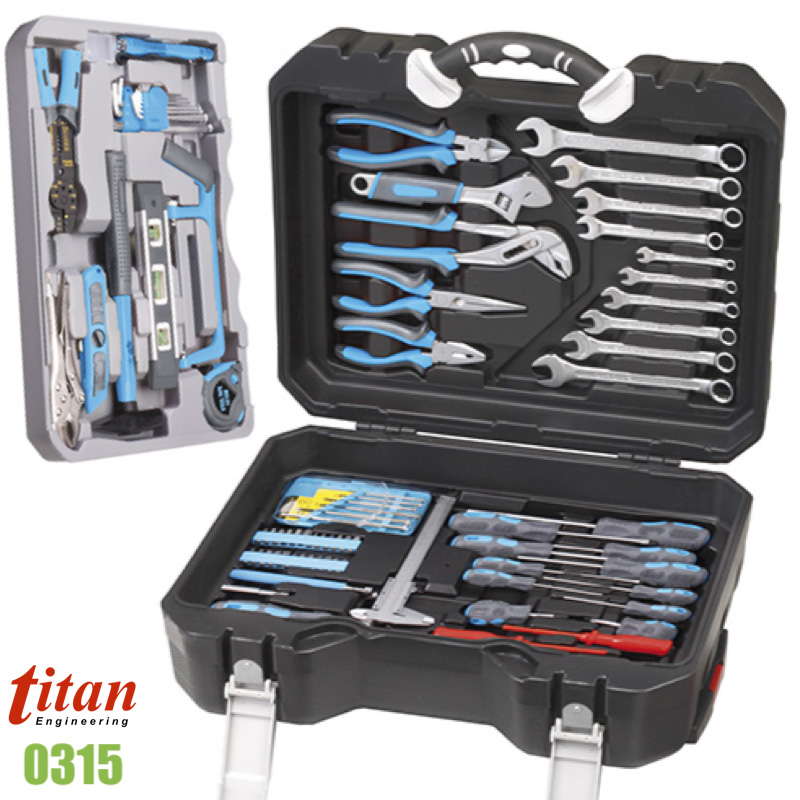 Bộ dụng cụ FERVI 0315, 132 chi tiết, đa năng, tổng hợp, bảo dưỡng.