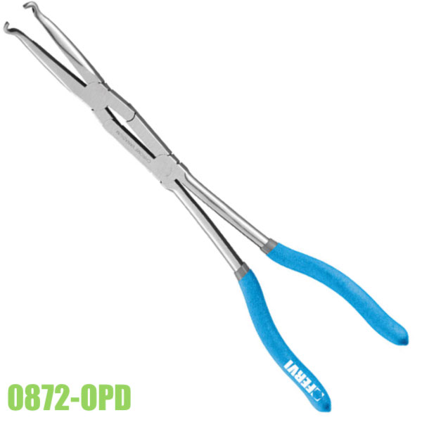 Kìm mũi cong DOUBLE X, loại dài 335 mm, cán bọc nhựa Fervi 0872/OPD