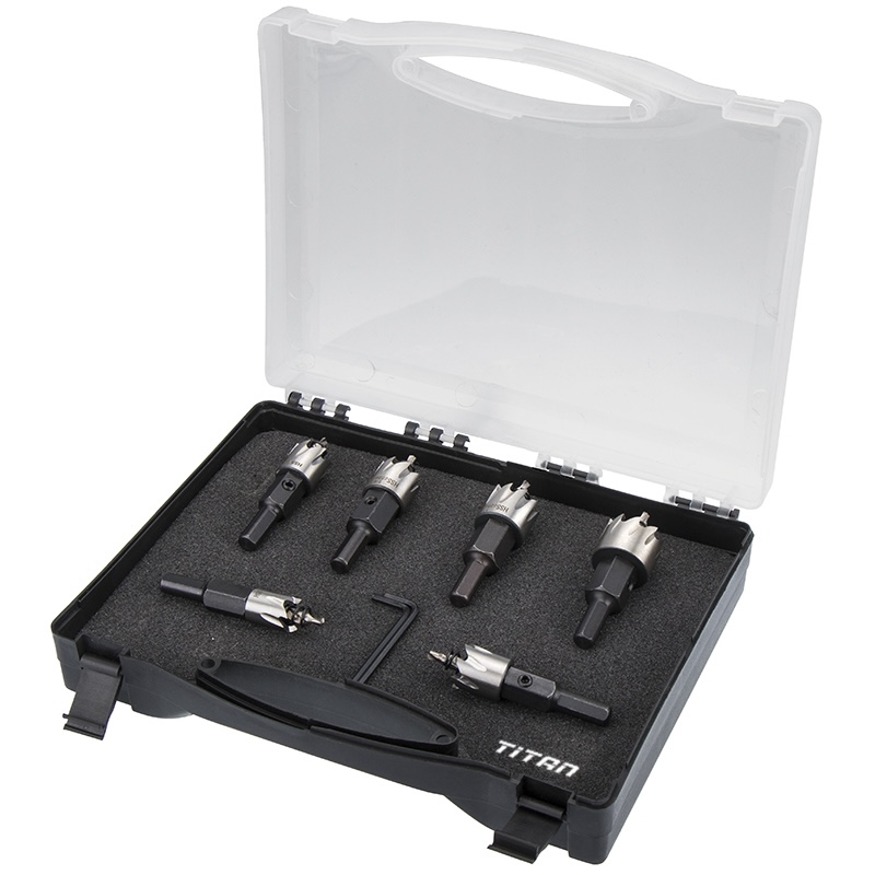 Bộ cưa khoét lỗ FERVI F015/006S gồm 6 chi tiết từ 16-30mm