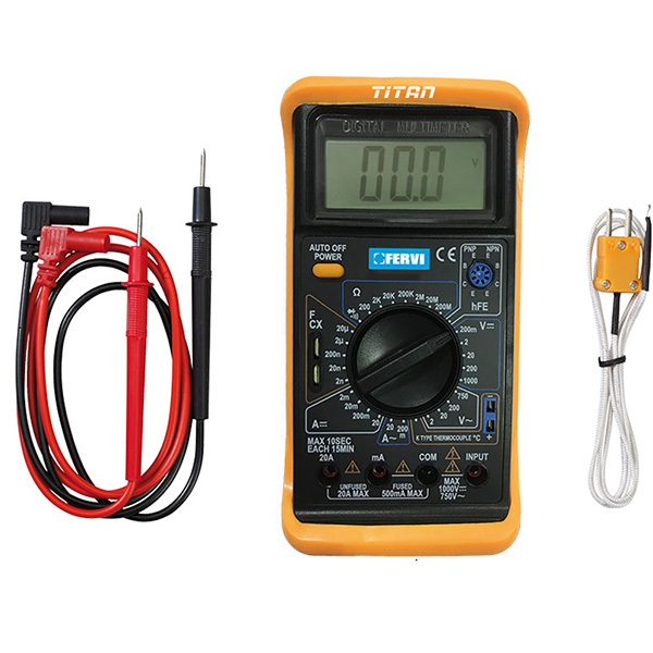 Vạn năng kế FERVI T050, đo nhiệt độ, điện trở, tụ điện, dòng điện, điện áp