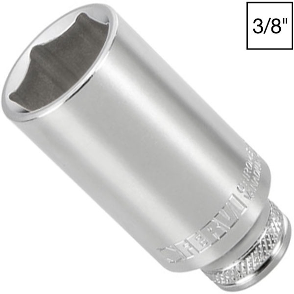 Đầu tuýp 6 cạnh FERVI BN4E4Lx, vuông 3/8". Chuẩn DIN 3124