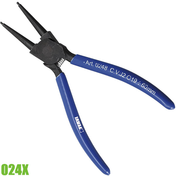 Kìm mở phe mũi thẳng 024X, Ø8-60mm, cán bọc nhựa. FERVI Italia