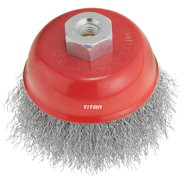 Bàn chải sắt tròn STFx, ø60-120mm, size bulong M14. FERVI Italia