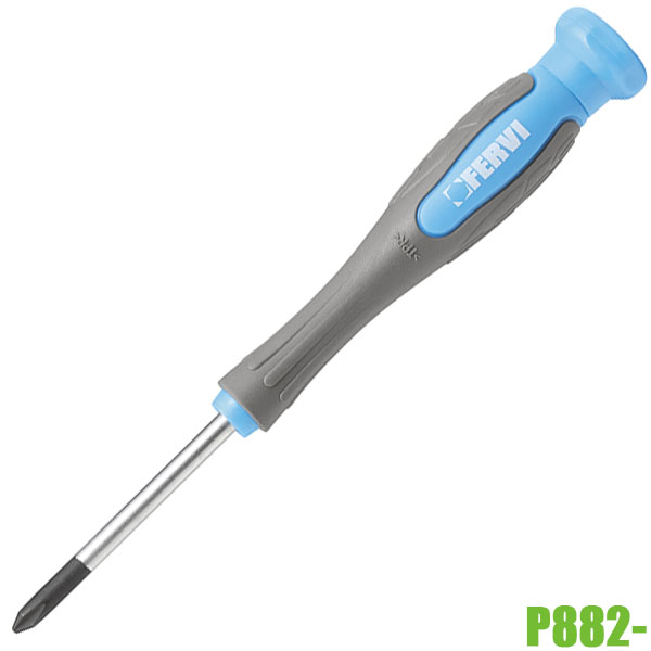 Tô vít 4 cạnh P882, PH00-PH1, dài 140mm. Cr-V . FERVI Italia