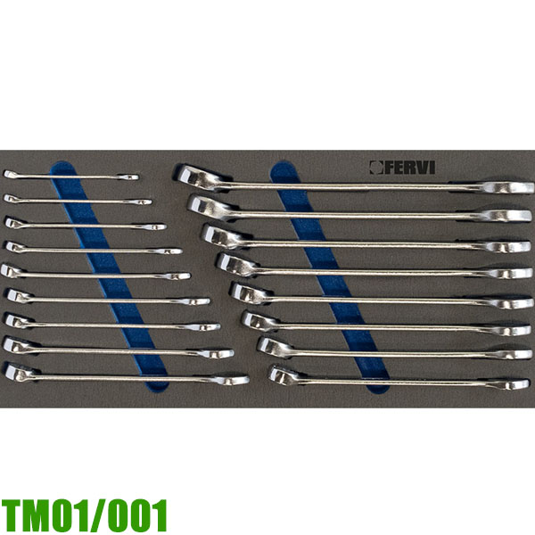 Bộ cờ lê vòng miệng 17 chi tiết FERVI TM01/001, 6-22mm