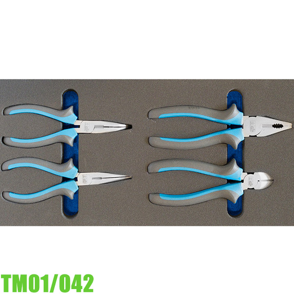 Bộ kìm 4 cây TM01/042, cho tủ đồ nghề FERVI Italia