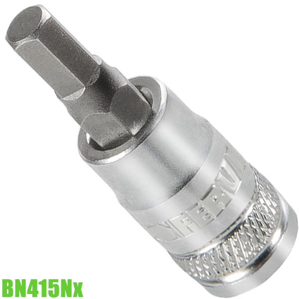 Đầu tuýp lục giác 3-8mm BN415Nx, 1/4", loại ngắn 37mm FERVI Italia