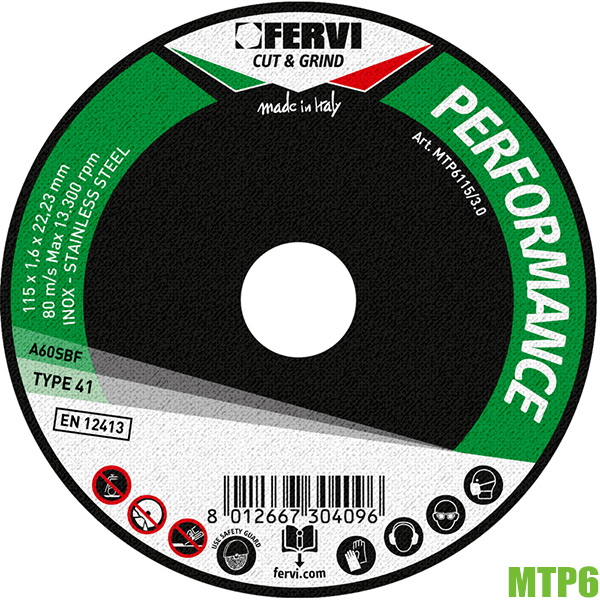 Đĩa cắt kim loại Fervi MTP6075 cho máy cắt