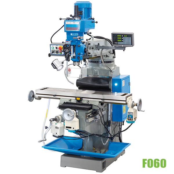 Máy phay đứng F060, hành trình 127mm, bàn máy 1246 x 230mm Fervi