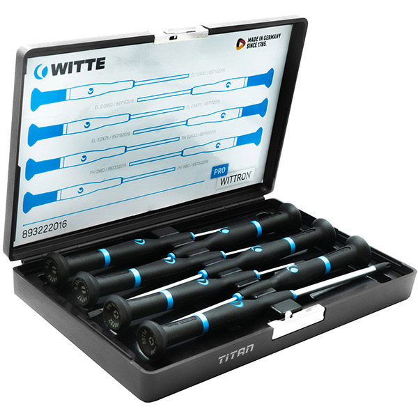 Bộ tua vít 07 cây hỗn hợp 89327 cho thợ điện - điện tử Witte Germany