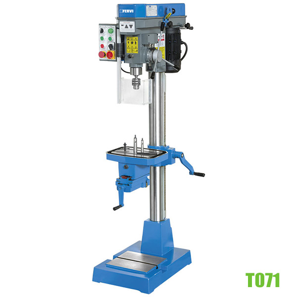 Máy khoan đứng T071, trụ chính Ø98mm, bàn máy 350x280mm