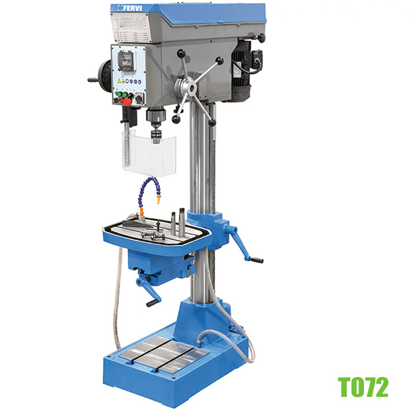 Máy khoan đứng T072, bàn máy 500x380mm, trục côn kiểu CM4 Fervi