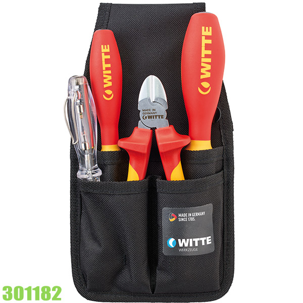 Bộ tua vít và kìm WITTE 301182, 4 chi tiết kèm túi đeo