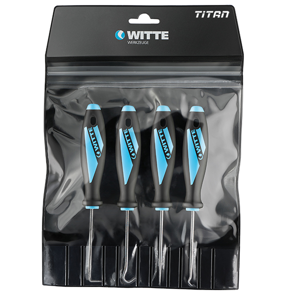 Bộ dụng cụ móc o-ring WITTE 691008, vòng đệm seal phớt 4 cây