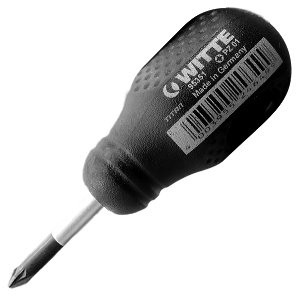 Tua vít lùn WITTE 9535, đầu hoa thị PZ, lưỡi 25mm