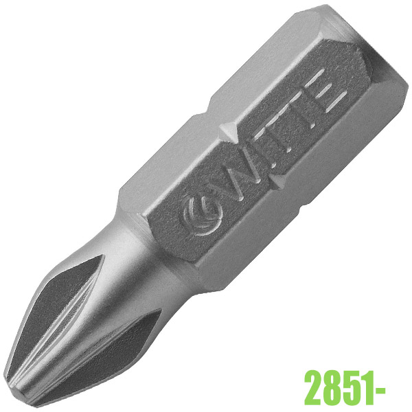 Mũi vít hoa thị 2851- bằng thép không gỉ PZ1-PZ3 dài 25mm WITTE