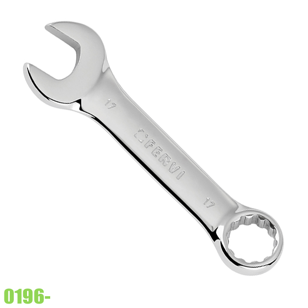 Cờ lê vòng miệng siêu ngắn 0196, size 10-19mm, Fervi 0196