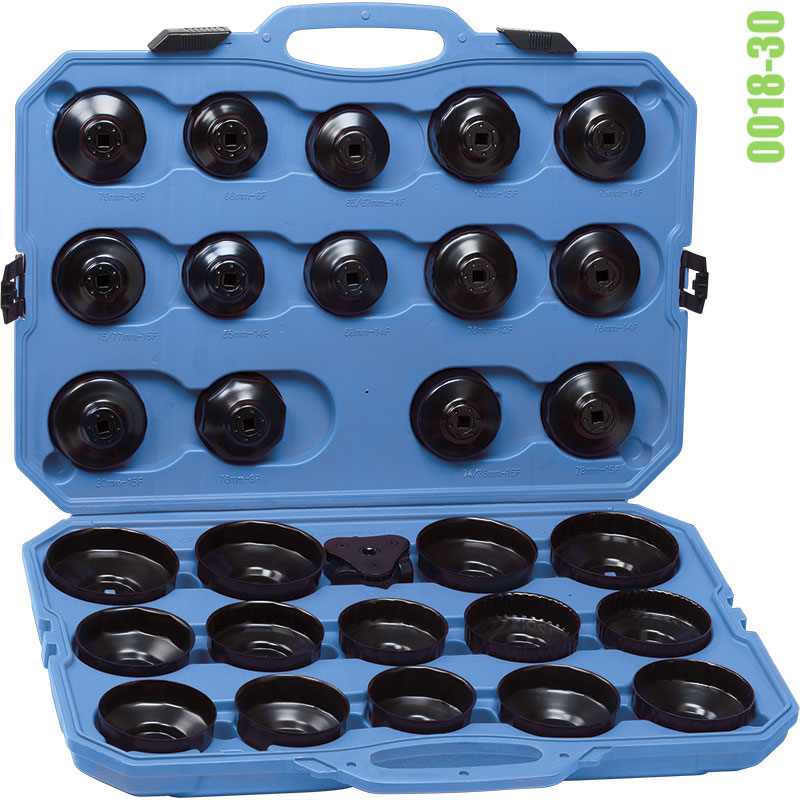 Bộ đầu chụp mở nắp lọc dầu nhớt FERVI 0018/30 gồm 30 chi tiết.