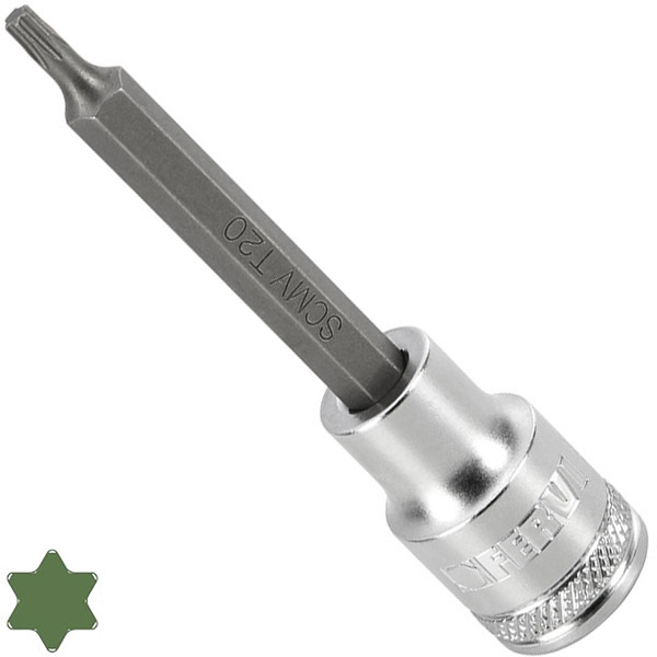 Tuýp đầu sao BN423L0, vuông 1/2 inch, loại dài 100mm. Fervi BN423L0