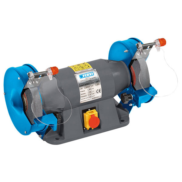 Máy mài 2 đá Fervi 0552, đường kính đá Ø200mm, công suất 0,9 kW