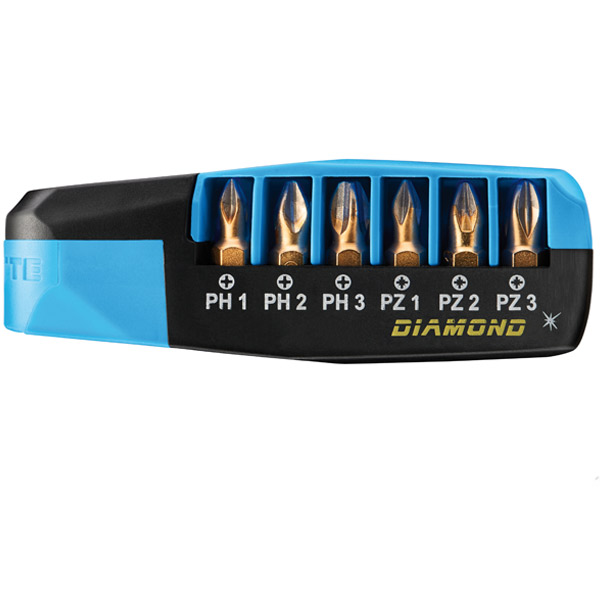 Bộ mũi vít WITTE 25106 phủ kim cương gồm 7 chi tiết, made in Germany