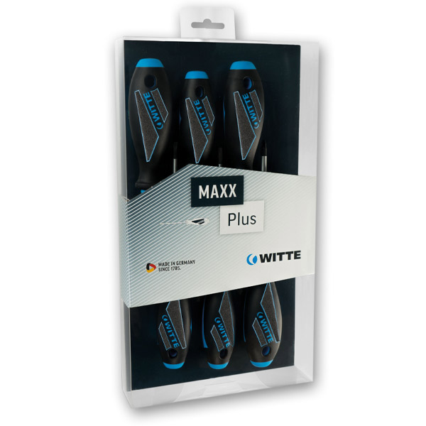 Bộ tua vít inox 05 cây MAXPRO WITTE 670001 3 dẹt và 2 hoa thị