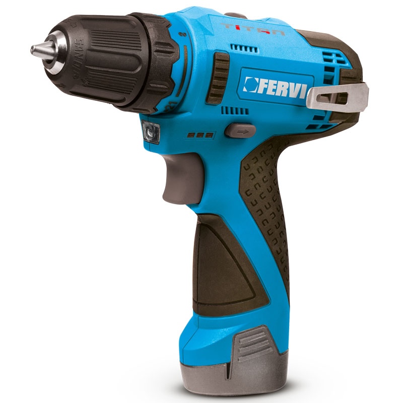 Máy khoan pin FERVI FB12CD3AS-22B, vặn vít lực momen 30Nm