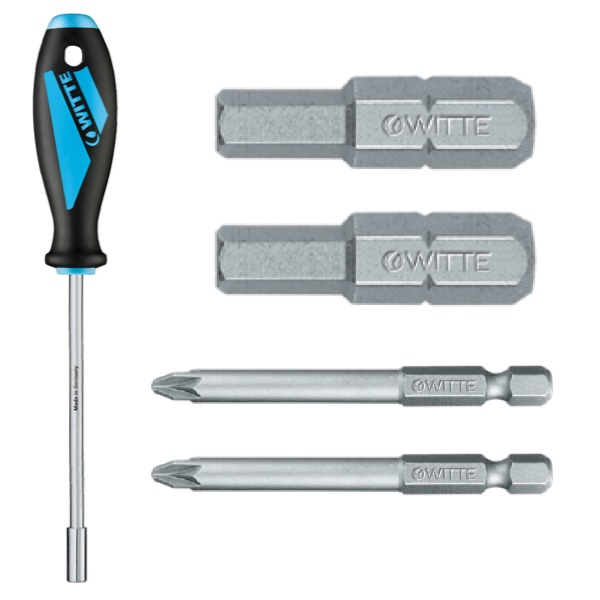 Bộ tua vít tay vặn 1/4 inch có nam châm gồm 5 chi tiết