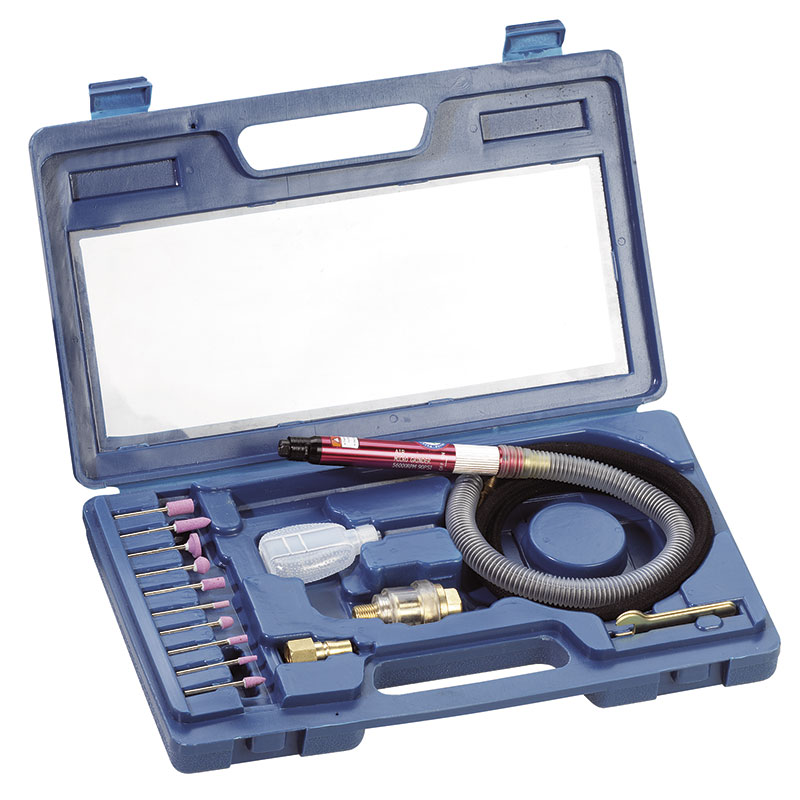 Bộ máy mài đá FERVI 0641 bằng khí nén gồm 15 chi tiết