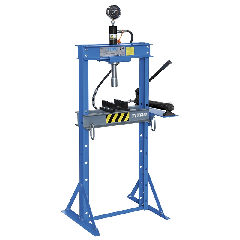 Khung ép thủy lực FERVI P001/12, tải trọng 12 tấn, cao 1600mm