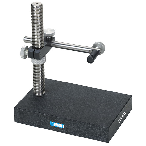 Đế gá đồng hồ so Fervi B010, mặt đế granite 300 x 200 x 50 mm