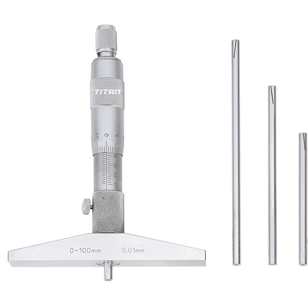 Panme cơ đo sâu FERVI M013/0/100, thang đo 0-100mm, trị đọc 0.01mm