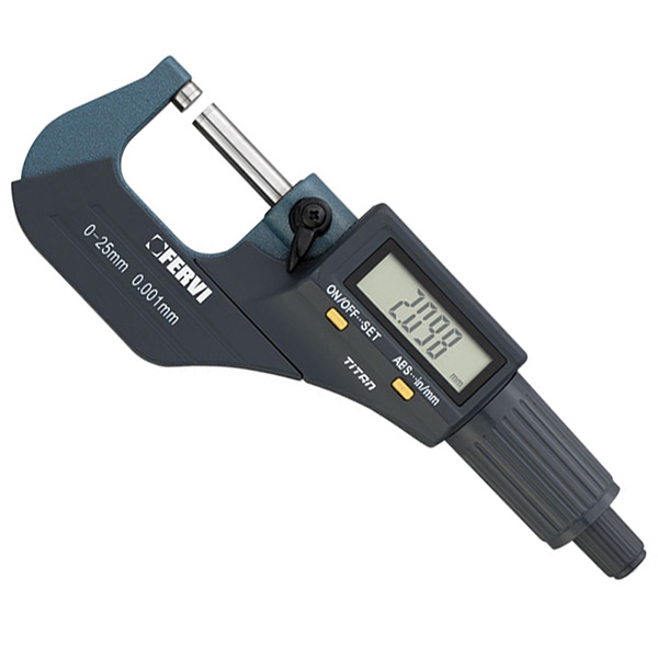 Panme điện tử FERVI M021-, 0-100mm, độ chính xác đến 0.003mm