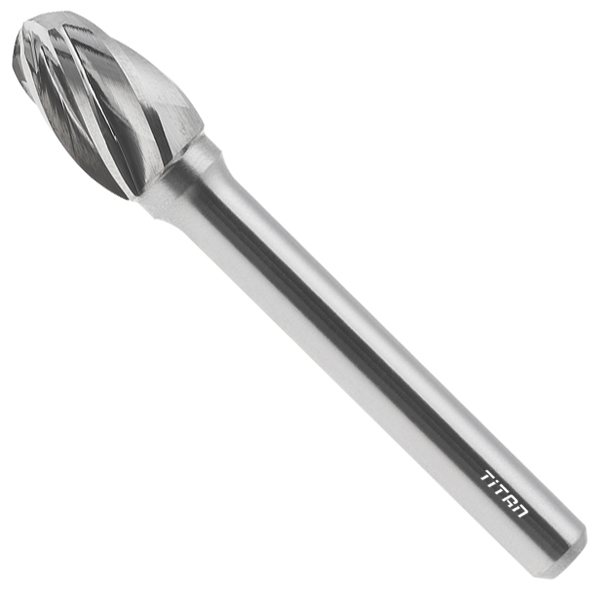 Mũi mài hình quả thông đầu tròn FERVI EXAL cho vật liệu nhôm.