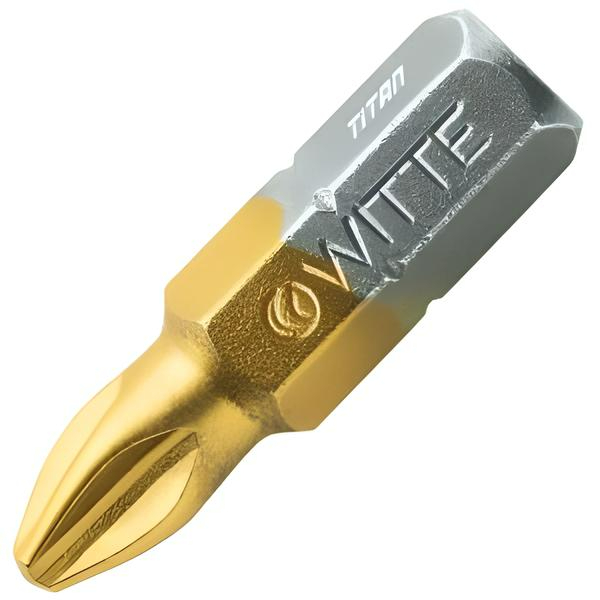 Mũi vít bake phủ TiN WITTE 27320, chuôi 6.3mm, DIN ISO 1173