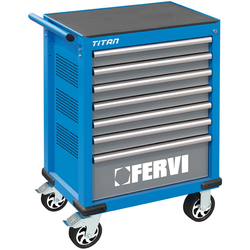 Tủ đồ nghề FERVI C960C3C gồm 7 ngăn, 235 dụng cụ