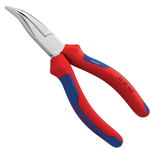 Kìm mũi nhọn Knipex 25, có lưỡi cắt và kẹp ở không gian hạn chế