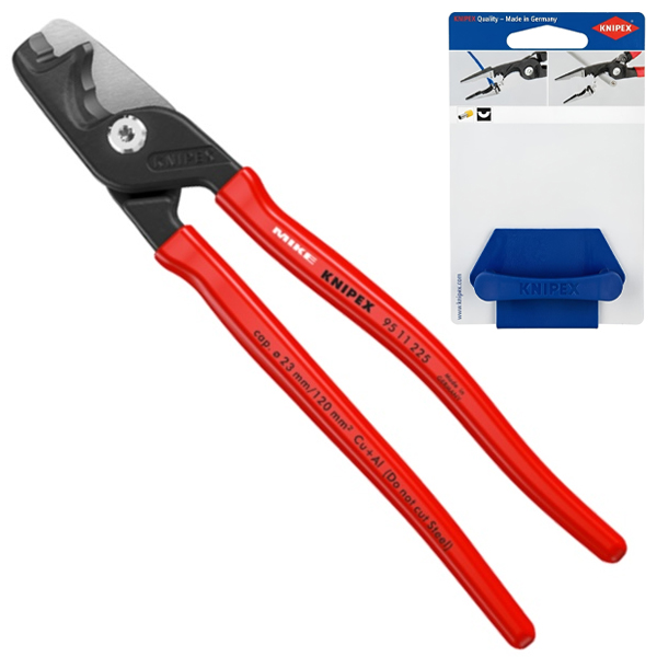 Kìm cắt cáp Knipex 95 11 225 – StepCut® XL, dài 225 mm