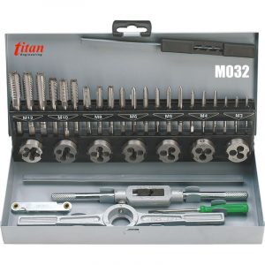 M032 bộ taro bàn ren trong ngoài 32 chi tiết từ M3 đến M12