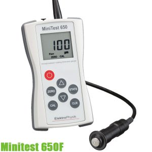 Minitest 650F Máy đo độ dày lớp phủ, nền từ tính, 0-3000 micromet.