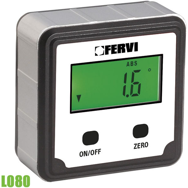 L080 Thước đo góc điện tử 0 ÷ 90°, 4 mặt đo. FERVI Italia
