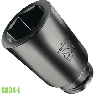 SD34-L Đầu tuýp socket 6 cạnh loại dài hệ mét, đầu vuông 3/4 inch Blackiron